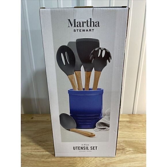 COPY - Martha Stewart Collection 5-Pc. Kitchen Utensil Set with Stoneware Crock… - Picture 3 of 5